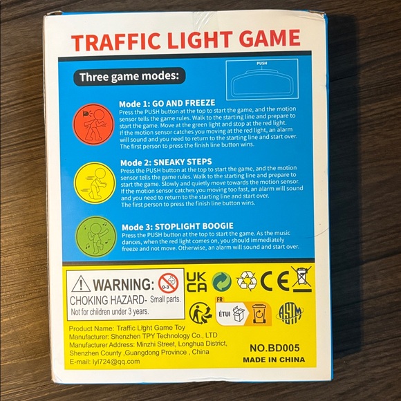 Traffic Light Game - Blue and Red Kids Toy - Picture 2 of 2